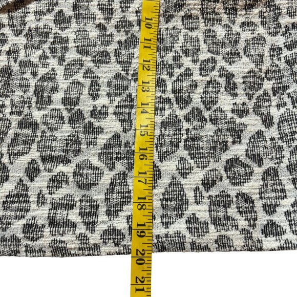 Dolan Women's Blouse Grey L Animal Print Boho Chic Ruffle core Timeless Travel - Picture 13 of 14